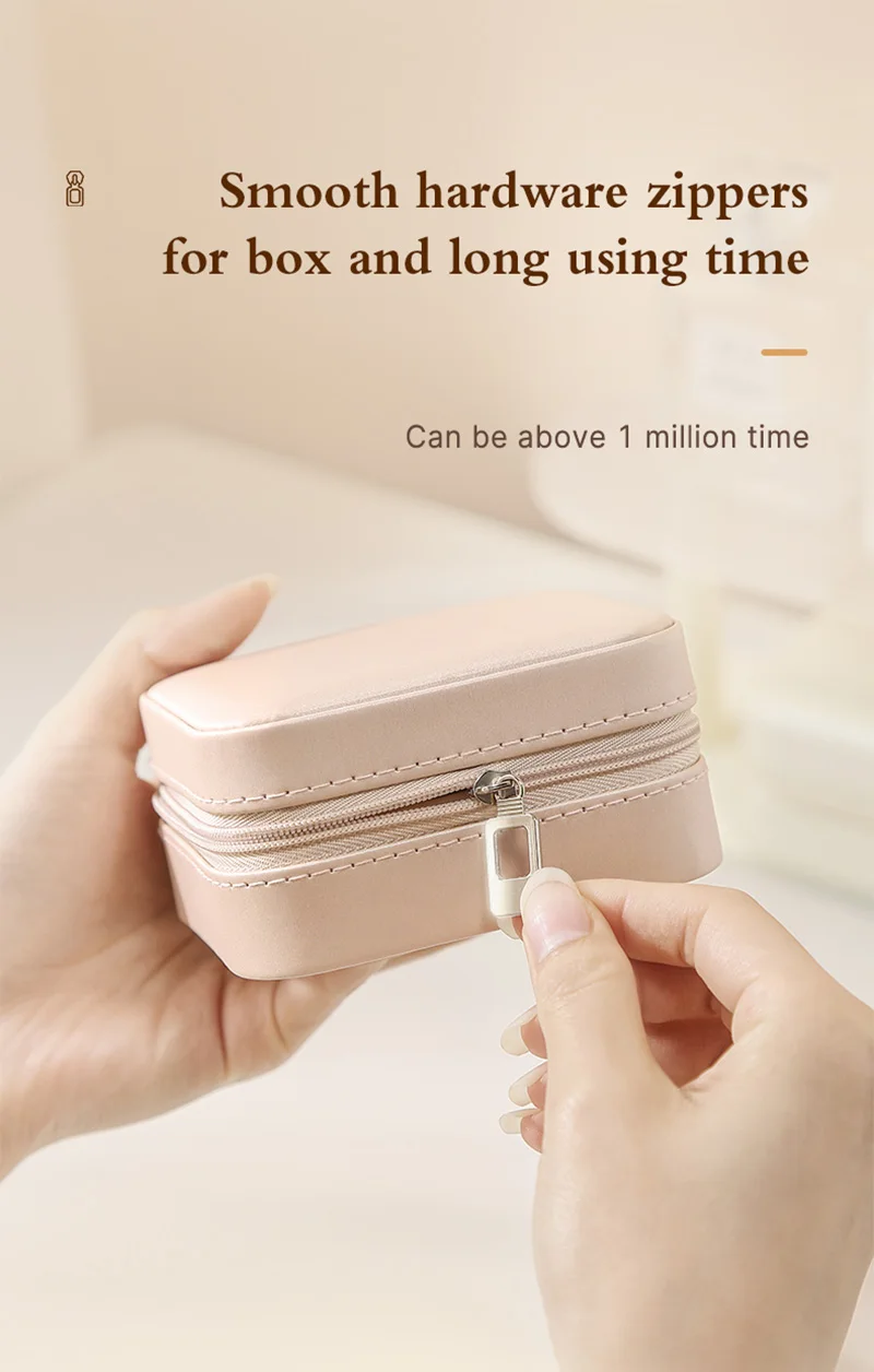 Wholesale Luxury Handmade Square Small Travel Jewelry Box Organizer