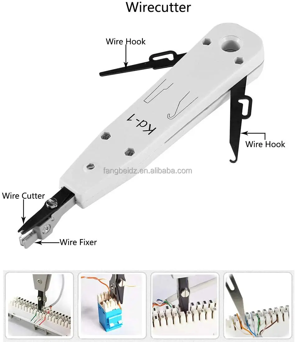 Network Cable Repair Tool Kit Set Rj45 Rj11 Cat5e Cat6 Cable Pliers