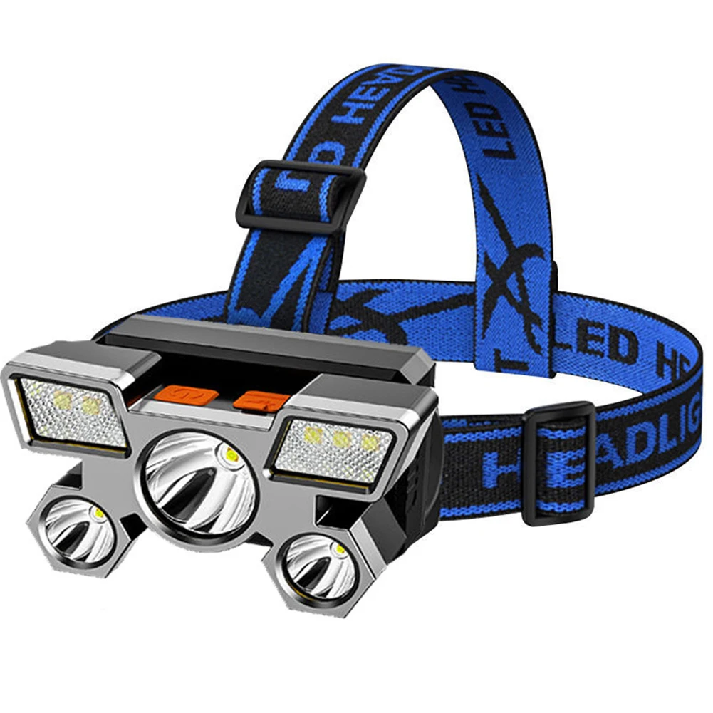 New Arrival Portable LED Mining Headlamp Waterproof Rechargeable 90 Degree Pivotable Night Running Flashlight