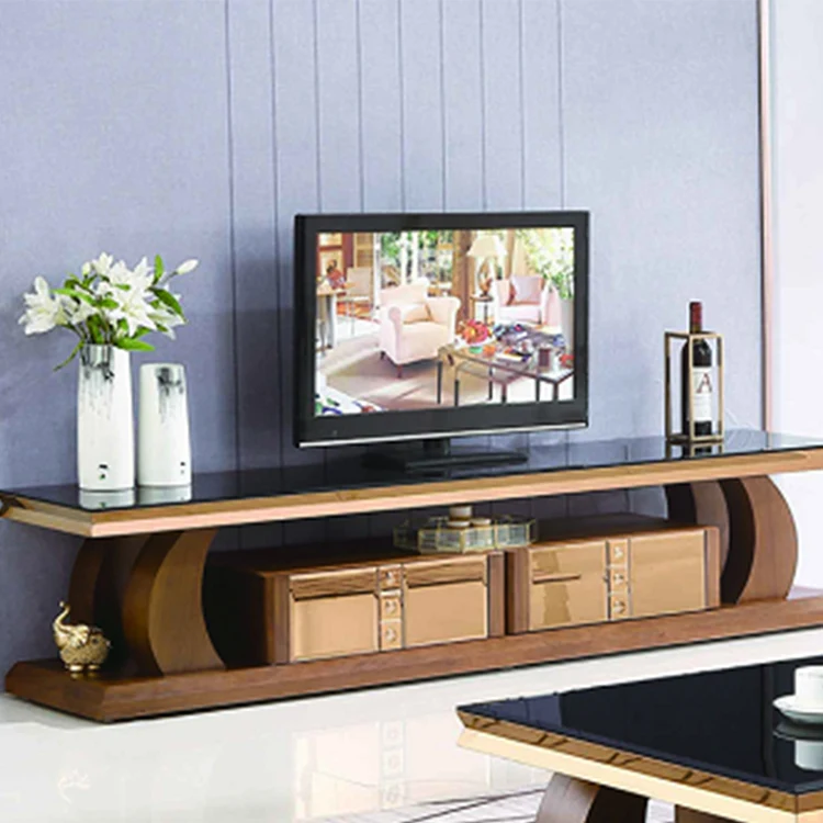 Top Quality Promotional Custom Solid Wood With Tv Rotate Classic Tv Cabinet