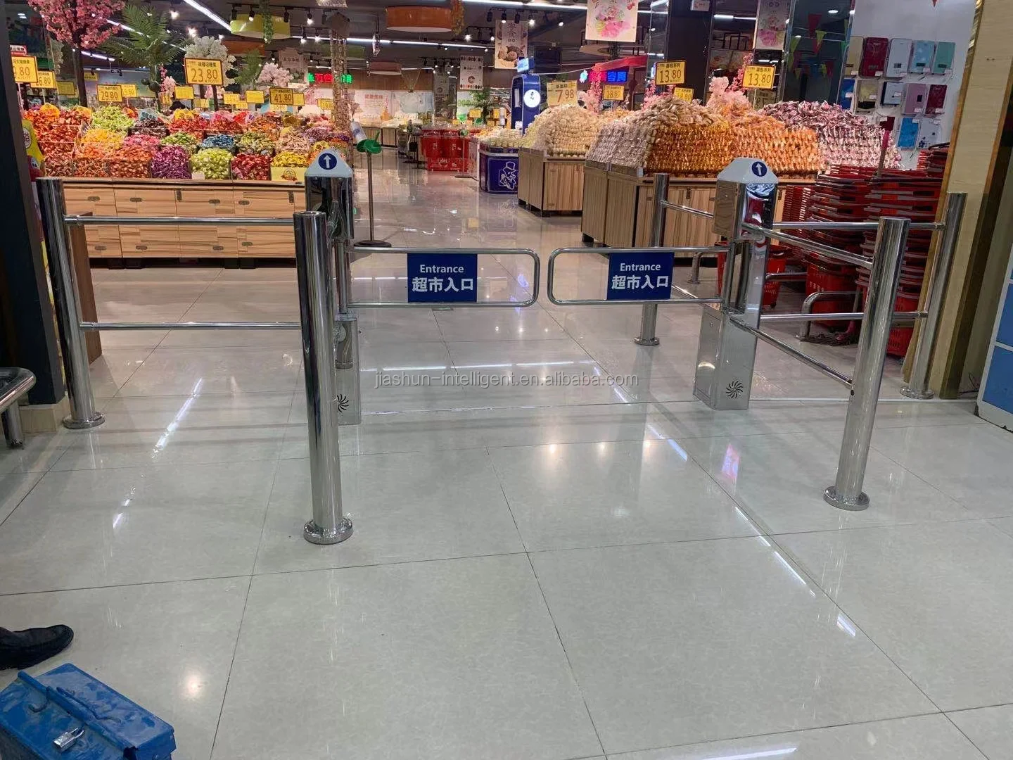 Swing Gate Supermarket Security Fence Pendulum Cashier Access Control