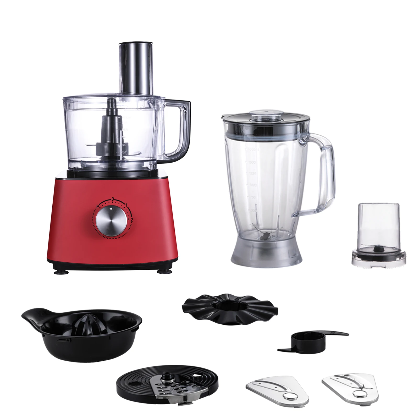 Cheap Price Red Powerful Multi-functional Food Processor Household in  Food Blender Meat Grinder Juicer Dough Mixer Set