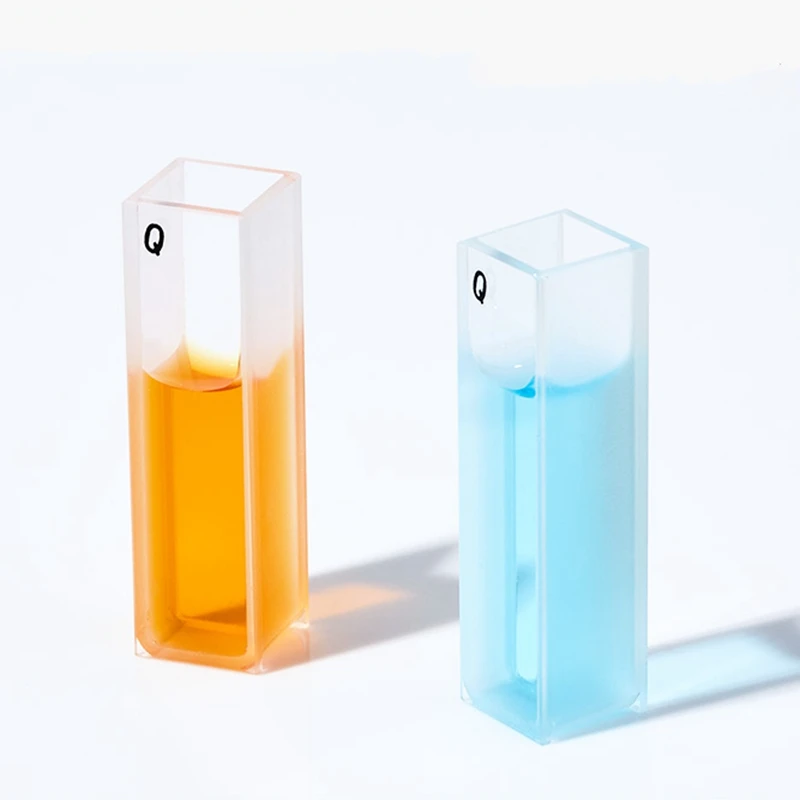 Fused Glass Quartz Cuvette Cell With Lid Spectrophotometers Cell Cuvette 5mm to 100mm