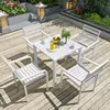 1 table 4 chair style-70*70*75 white