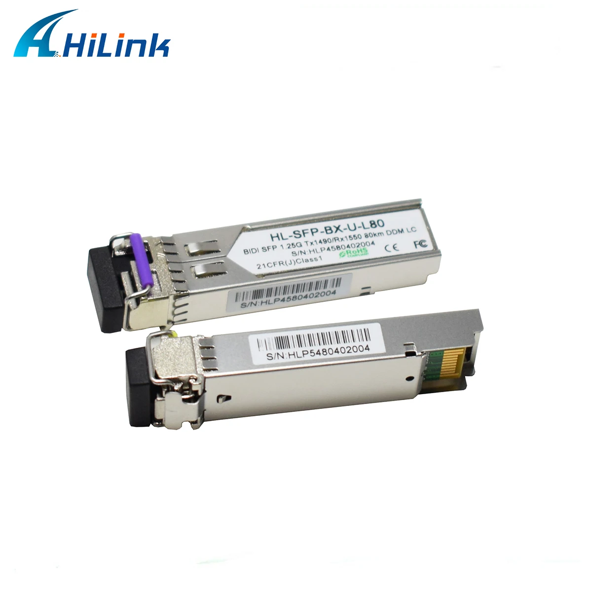 1000BASE 80KM BIDI 1.25G TX1490/RX1550nm TX1550/RX1490nm LC Connector