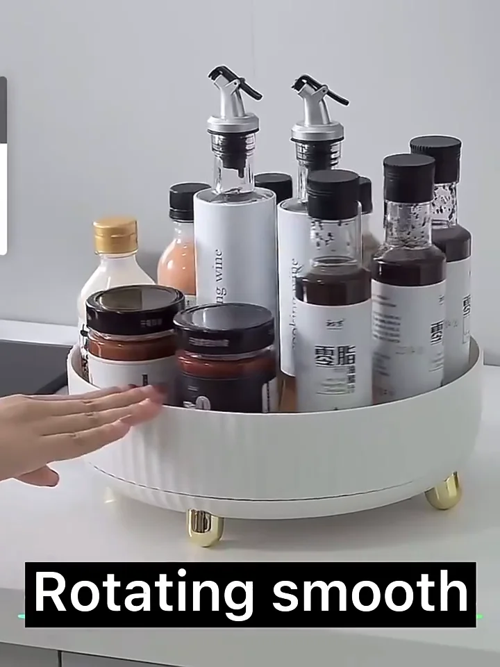Plastic Lazy Susan Kitchen Turntable Organizer Rotating Spice Rack