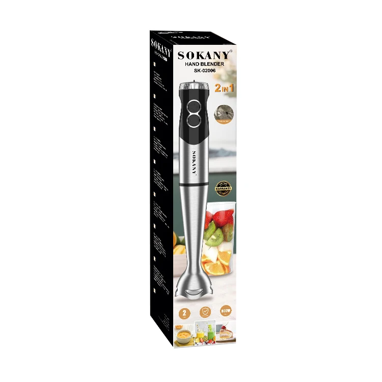 SOKANY Electric Mixer Blender - 800W 4 Blades Immersion Blender