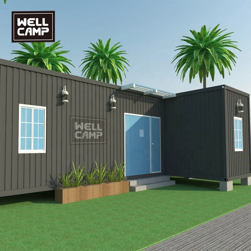 Prefab Container Villa L Type Container Apartment Shipping Container House Galvanized Steel Frame Modern Sandwich Panel Wellcamp