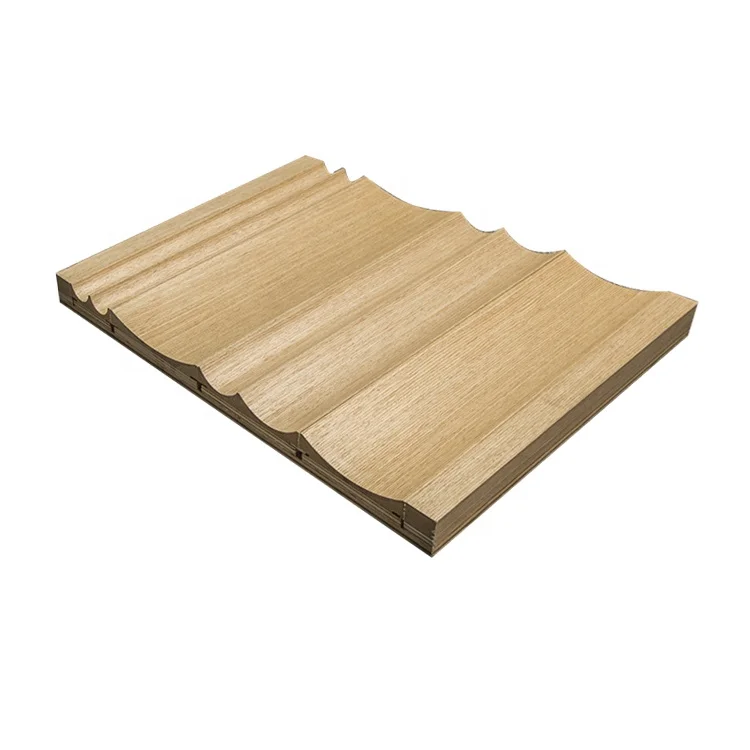 MUMU Composite Cherry Oak Pine Walnut Wainscoting Wood Veneer Wall Panels Wooden Plain Boards