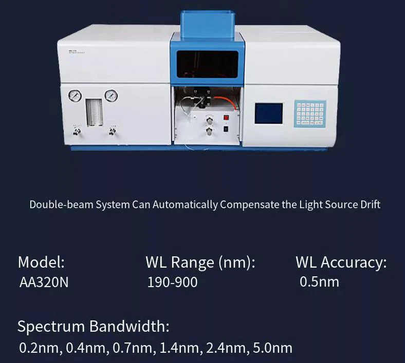 Aas Atomic Absorption Spectrophotometer Range190-900nm Metal Elements ...