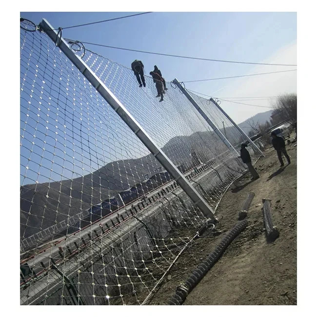 Factory Produce Slope Protection Net Rock Fall Netting Hot Dipped Galvanized Rockfall Barrier