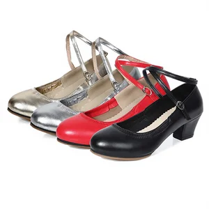 Women's Latin Dance Shoes High Heels Pu Upper Beef Tendon Outsole Soft Sole Comfortable Adult Indoor Outdoor Square Dance Shoes