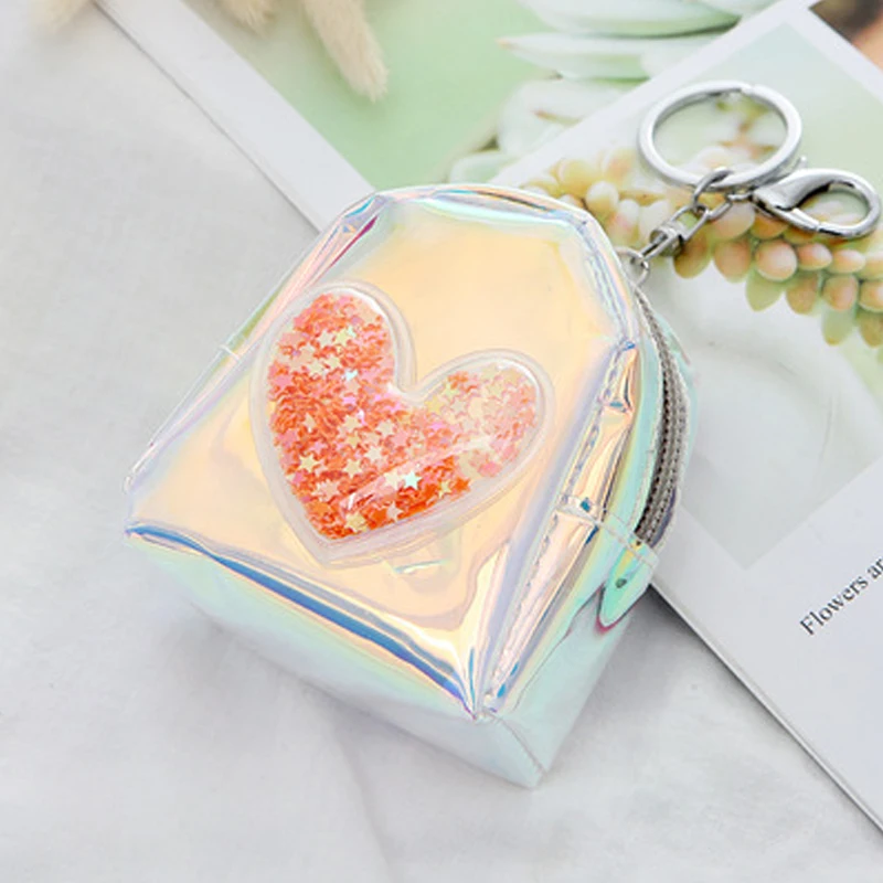 Wholesale Ins Pvc Clear Laser Love Ladies Mini Creative Backpack Zipper