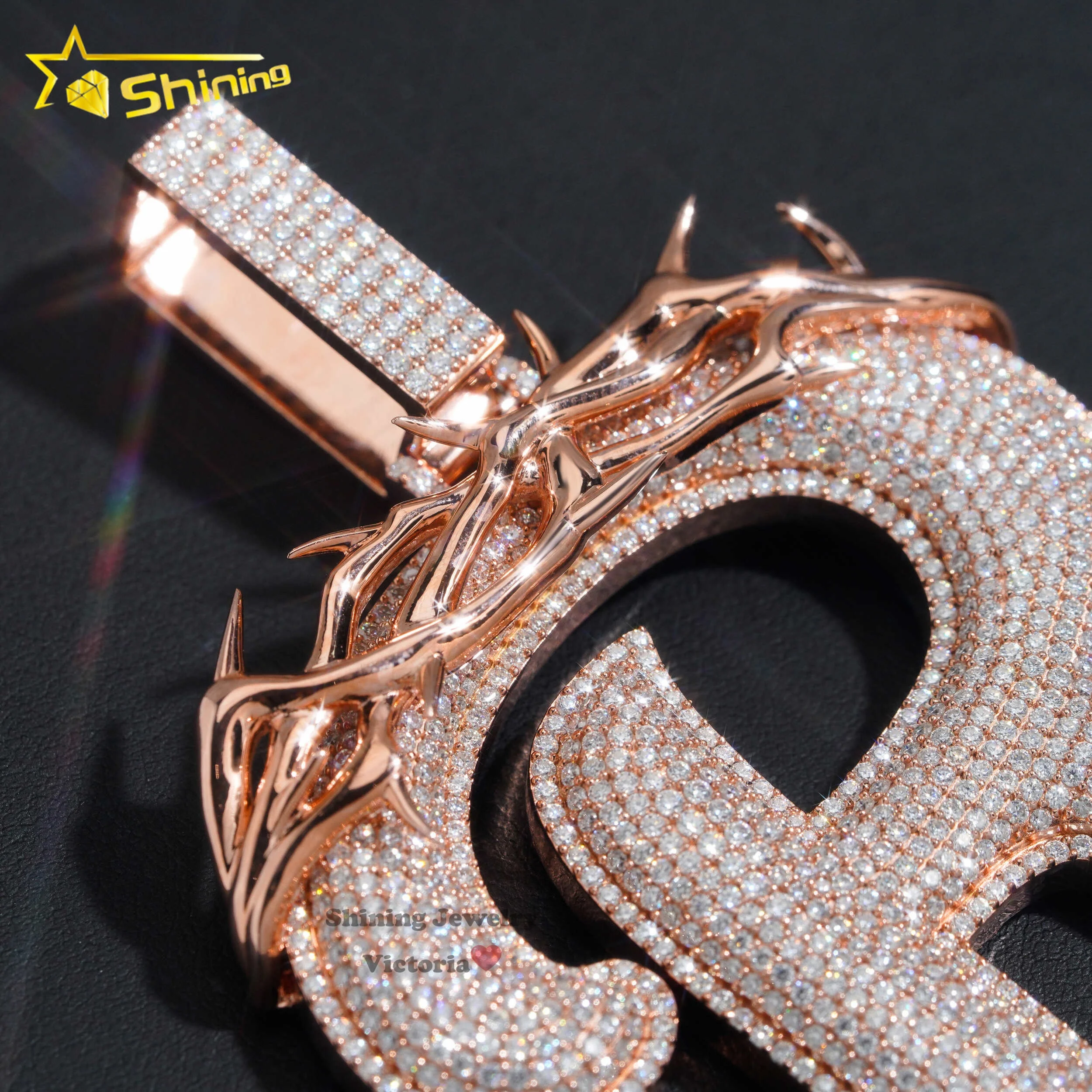 Men's Women's Icy MOISSANITE 925 Sterling Silver Hip Hop Bunny Pendants Rhodium Yellow Gold Rose Gold popular Finish PASSES DIAMOND Tester!!