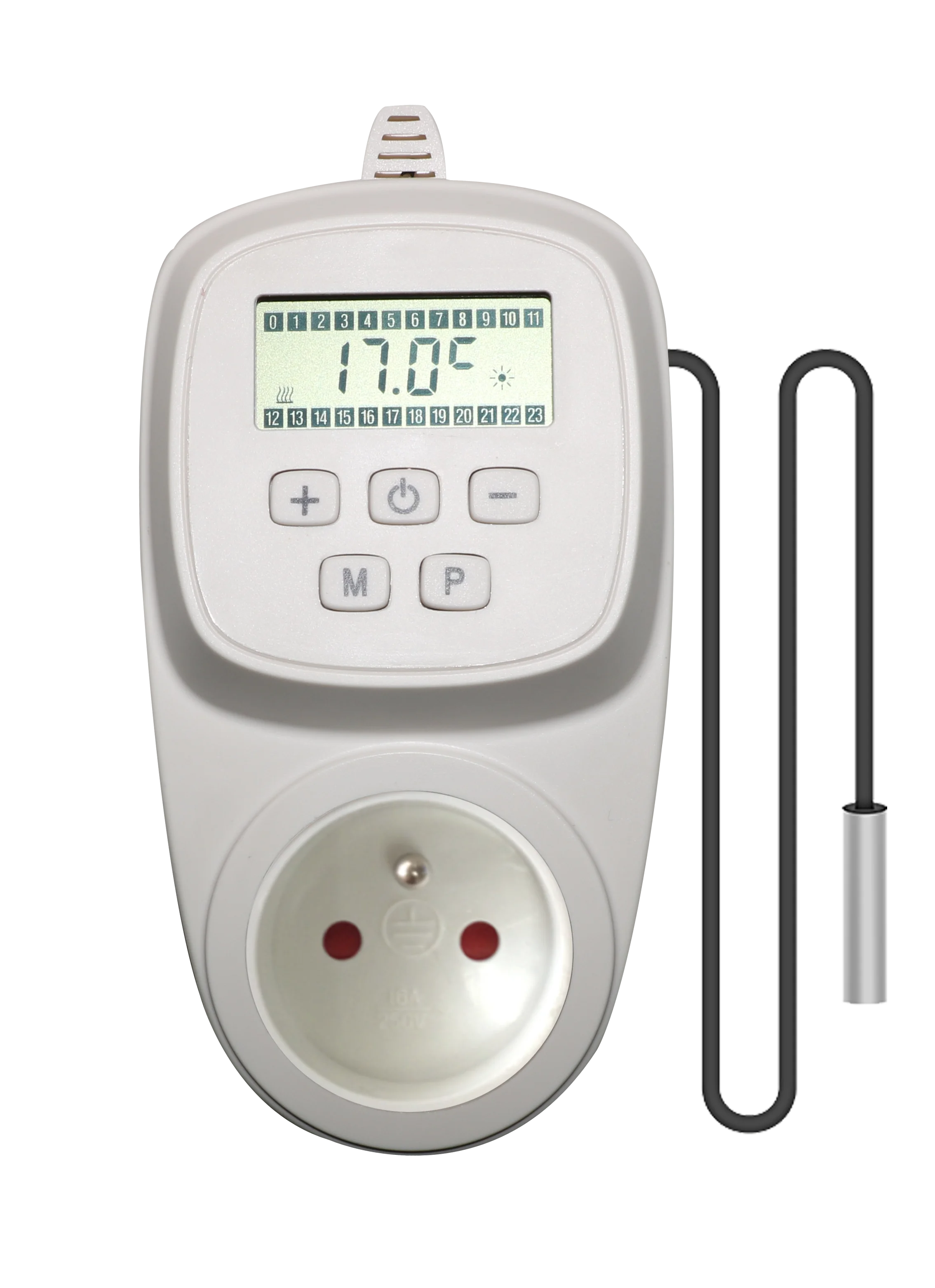 WIFI Programmable Thermostat Socket Plug with External Sensor for Smart Home Heating Control