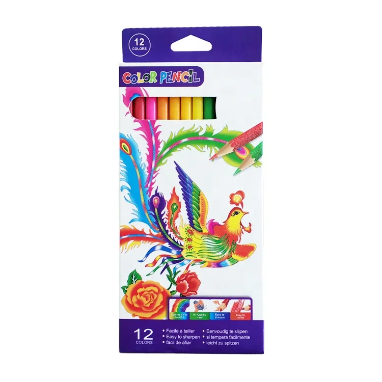 Персонализированные школьные деревянные цветные карандаши художественные рекламные