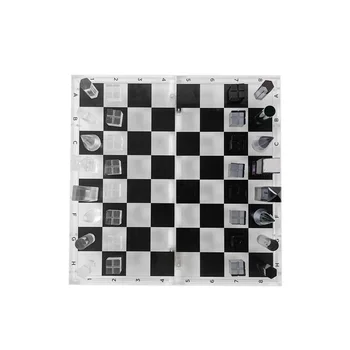 Handcrafted foldable Acrylic Chess Lucite Chess Set, Designer Lucite & Acrylic Pieces
