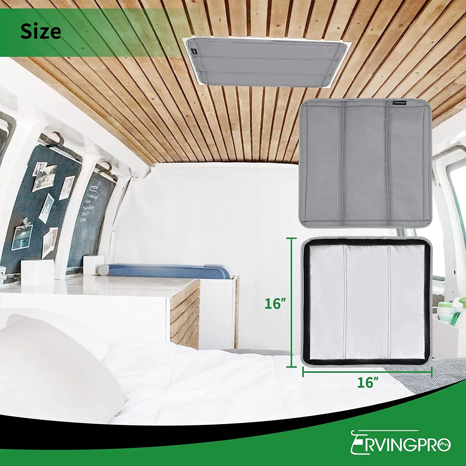 Rv Insulated Roof Vent Sunroof Sun Shade,16inch Rv Skylight