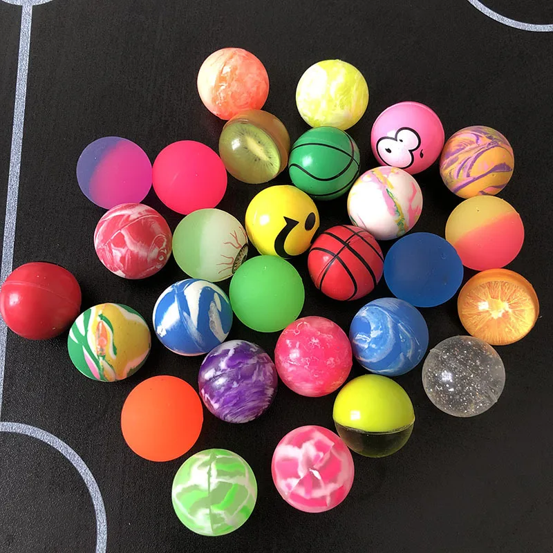 Manufacturer Cheap Custom 27 32 35 38 45 49mm Rubber Bouncy Balls  Promotional Jumping High Bouncing Ball for Rubber Toy Balls