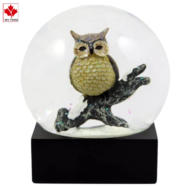 手作りの塗装装飾中国の特徴動物ウォーターグローブ樹脂フクロウスノーグローブ Buy スノードーム 樹脂スノードーム 動物雪グローブ Product On Alibaba Com