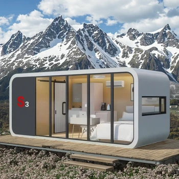 High Quality S3 Apple Cabin Luxury Tiny Steel Structure Waterproof for European Villa Home Office Apartments Living Rooms Parks