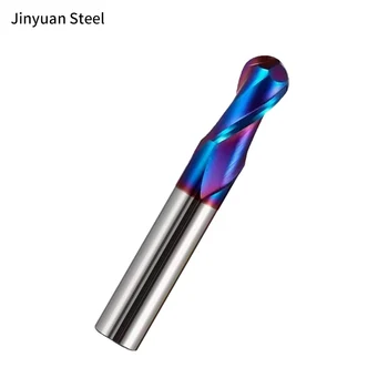 OEM Carbide Endmill Cutter 2 Flutes Ball Nose Milling Cutter HRC60 Tungsten Steel End Mill CNC Cutting Tools Dia 6mm