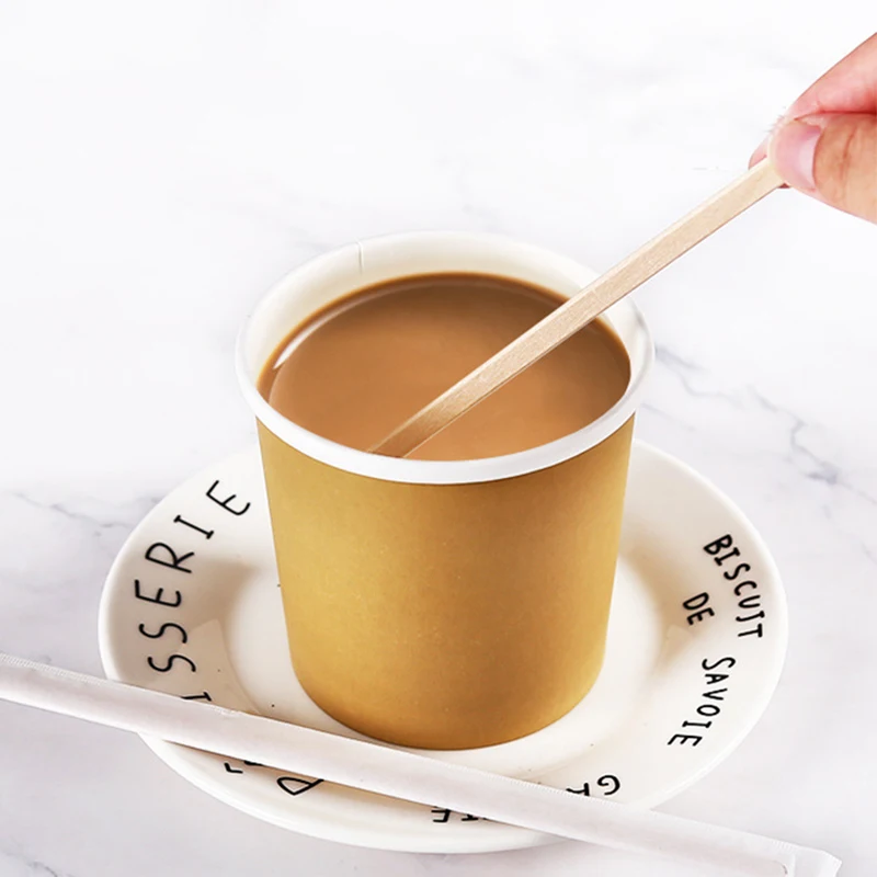 Disposable Coffee Stirrer Straw, Coffee Stir Sticks, Coffee Stirrer Straw  for Coffee Bars Office Restaurants Home Indoor Outdoo 50Pcs