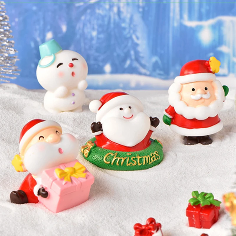 Miniature Christmas Ornaments Stock Photo - Image of santa, snow: 47755048