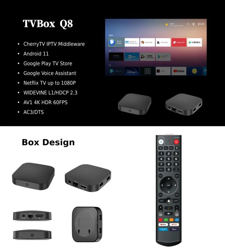 Topleo Q8 S905y4 Tv Box Vs Atv Os 4k Hd Media Player Smart Voice Remote