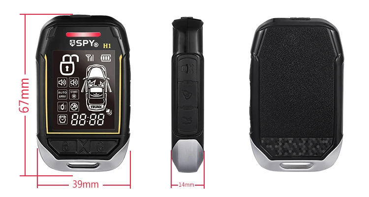 12V Long Range Keyless Entry Two Way Alarm System With Lcd Remote