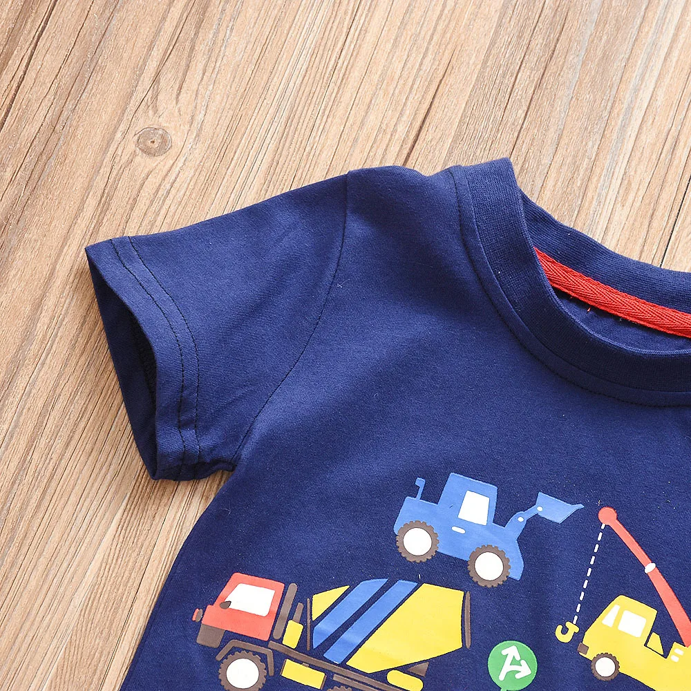 
Новая модная летняя футболка для малышей с коротким рукавом для новорожденных детей оптом 