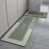 Tapis de cuisine en cuir arc-en-ciel - Morandi Square Vert clair