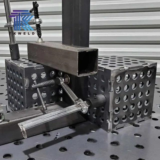 TKweld 3000*1500*200mm Robot Welding Table 2D 3D Cast Iron Steel Black Inch New Condition with Flexible Clamping Accessories