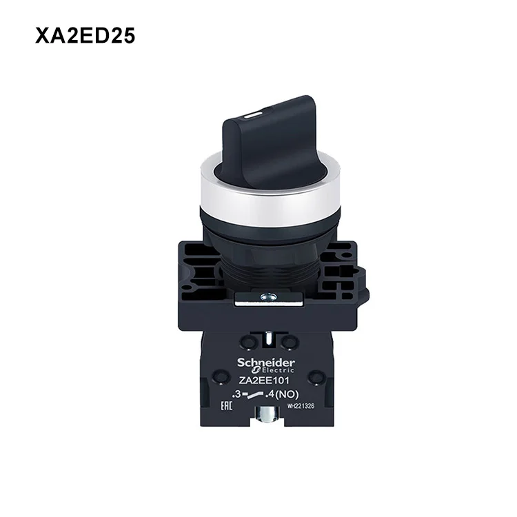 Custom Sc  hn eide r XA2ED21 Pneumatic Power Switch Three-Speed Selector with Short & Long Handle Self-Locking Knob Device