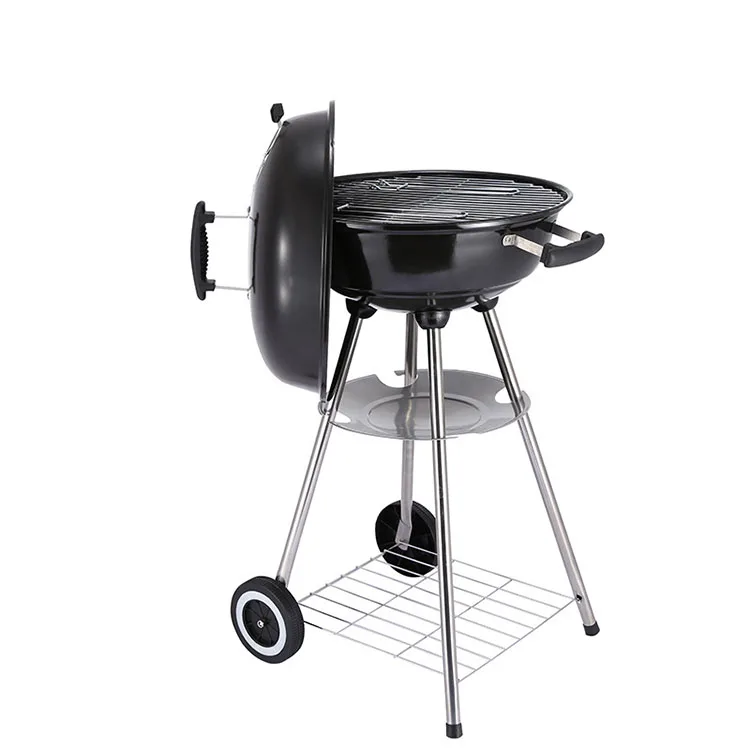 Outdoor Kitchen Bbq Charcoal Barbecue Grill With Trolley - Buy Outdoor ...