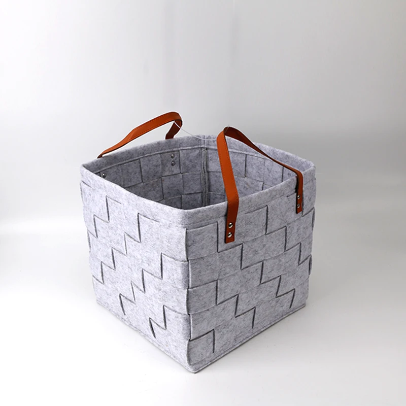 Hamper Laundry Bucket Wool Felt Storage Basket Buy Wool Felt Storage