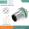 M12-D-4P ชาย M12 * 1.0
