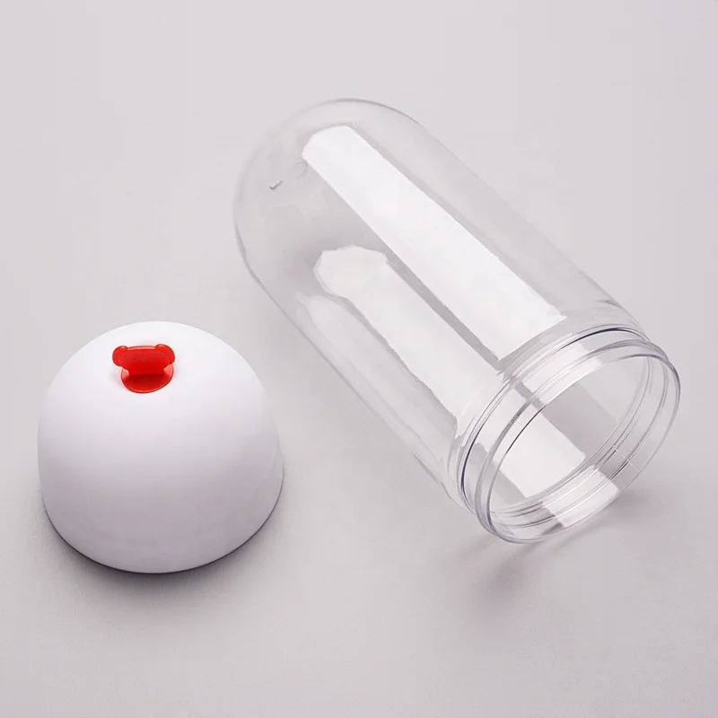 500ml Plastic Customized Capsule Shape Juice Bottle Boba Milk Tea Packing Babo Tea Packaging