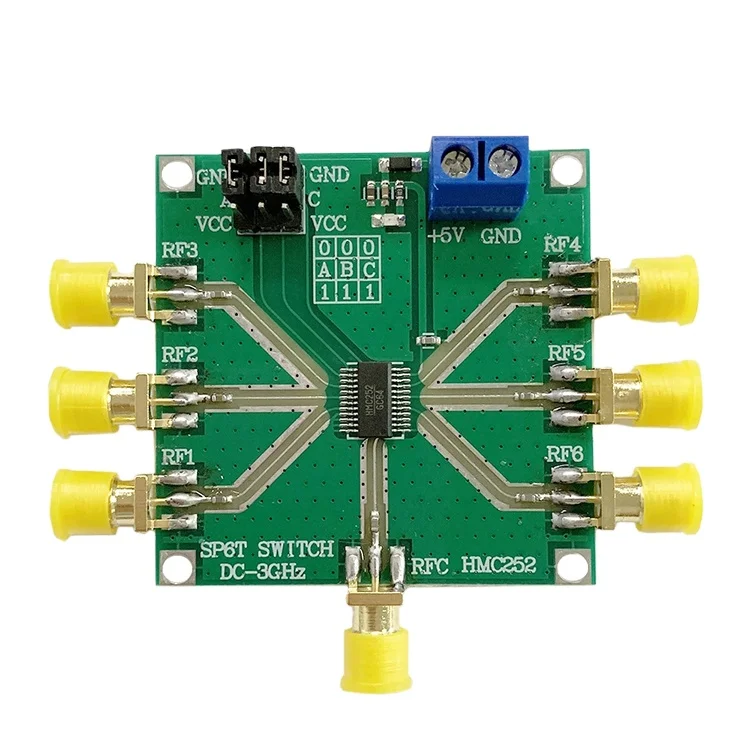 Non-reflective SP6T Switch RF switch HMC252 DC-3 GHz RF single-pole 