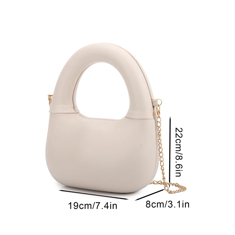 Luxury Designer Clutches Chain Shoulder Bag Egg Shape Pu Leather Design ...