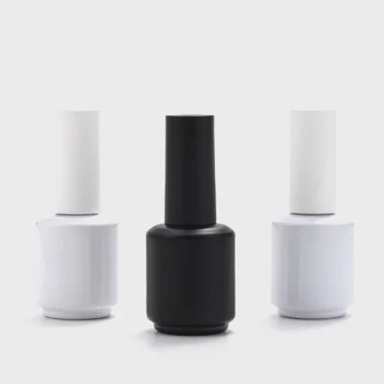 OEM factory custom nail polish glass empty bottle outer packaging with cap and brush cylindrical glass bottle for uv gel