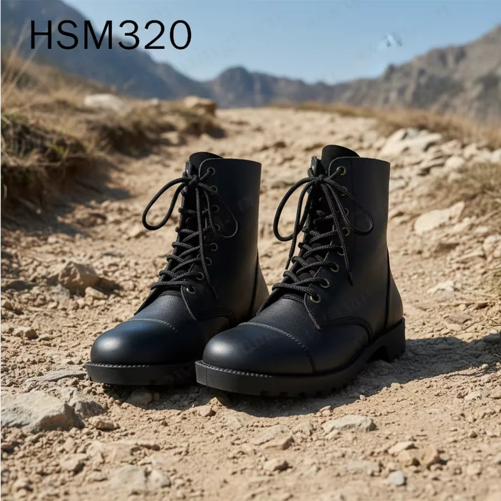 LXG,Botswana Popular Best Quality Embossed Leather Silent Patrol Boots Outdoor Training Strong Grip Tactical Boots HSM320