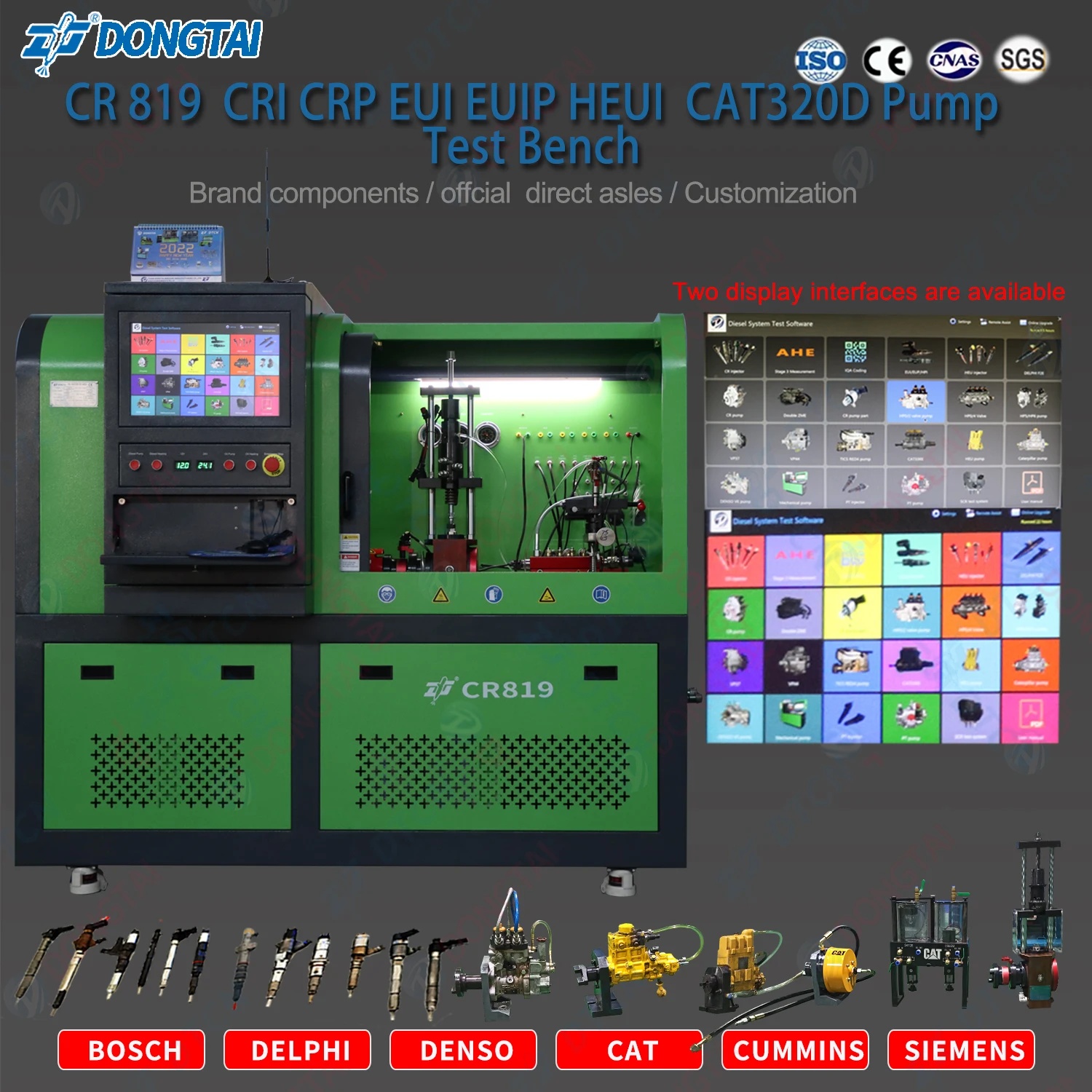 CR819l High Pressure Common Rail Diesel Fuel Injector Test  Bench