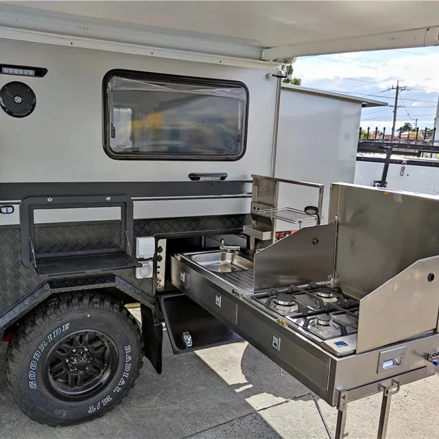 11ft hybrid Off Road Camper Caravan 2024 factory design and Rv for Sale with Bathroom and Kitchen Exterior