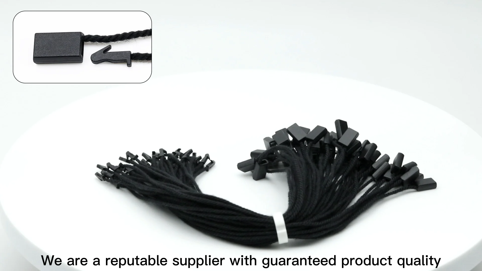 Biodegradable Single Plug Square Head Cotton Rope Buckle Toy Tag String