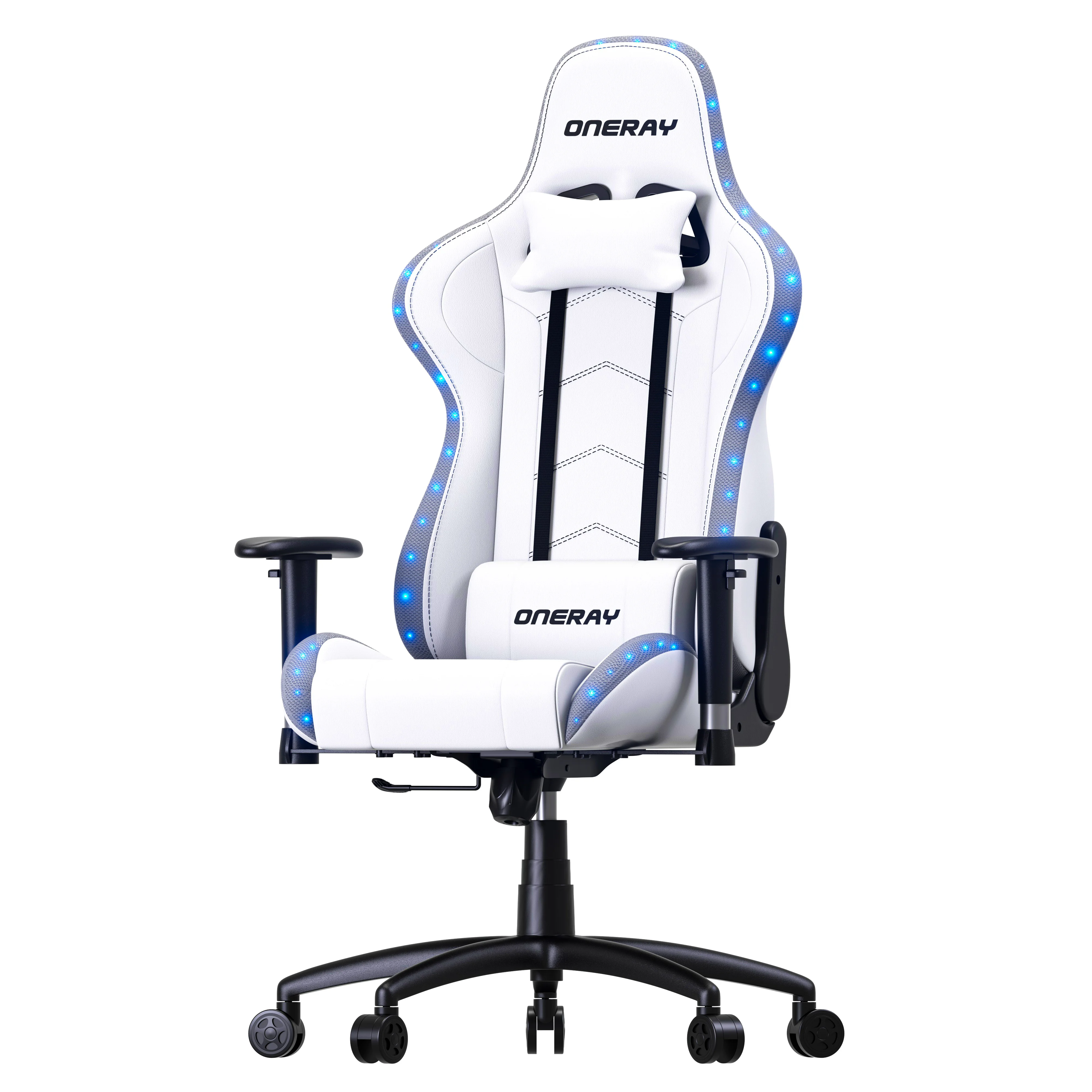 ONERAY RGB GAME High Back Computer Gamer Chair Rgb PU Desk Chair Ergonomic Office Chair with LED Light