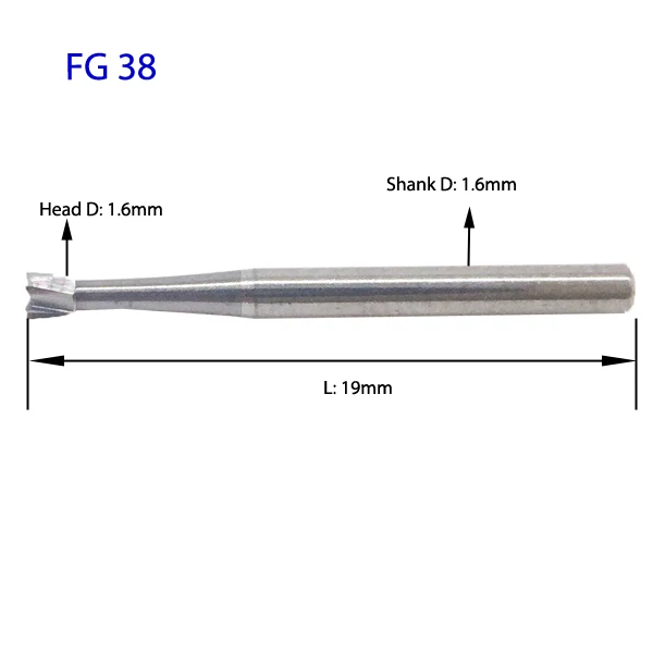 歯科用0.8mm径逆円錐ヘッド歯研削FG34超硬バー| Alibaba.com