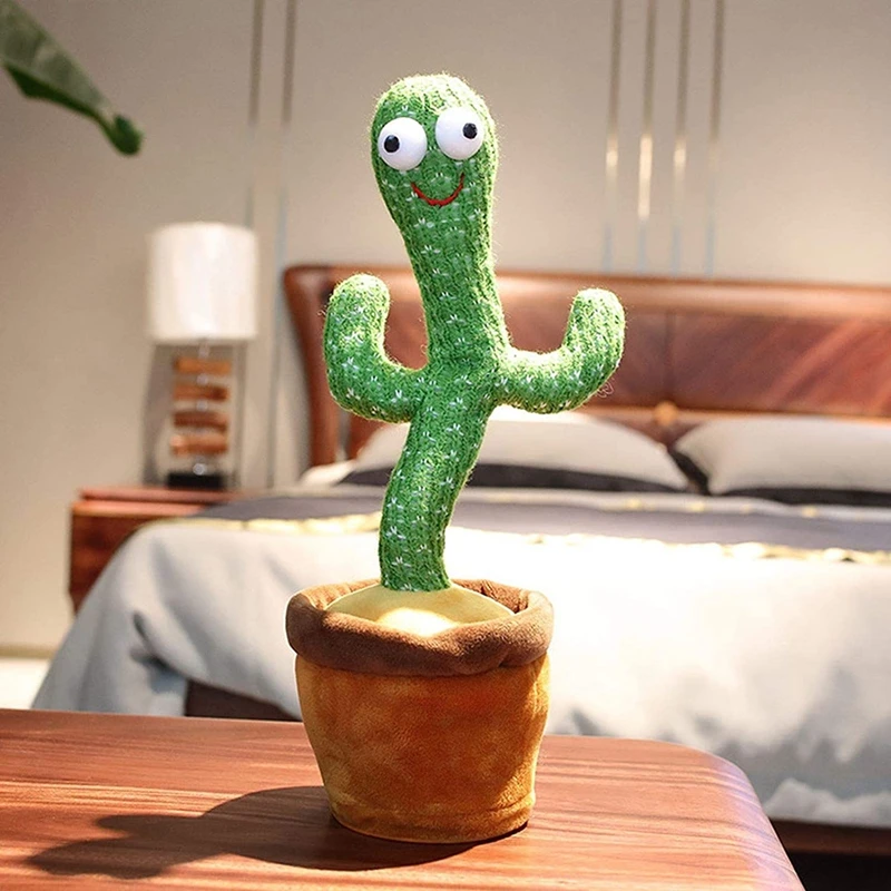 2024 Factory Custom High Quality Cactus Recording Stuffed Animal Toys PP Cotton Filled Animals That Sing Talk and Dance