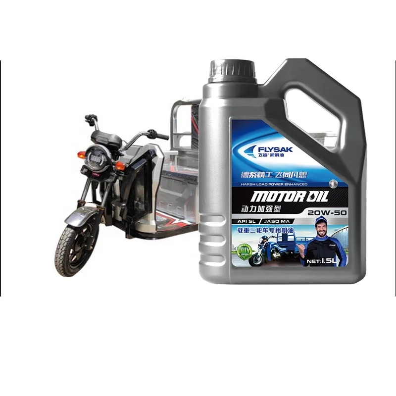 Flysak Low Price Three Wheeler Motor Lubricants Oil Fully Synthetic Truck Motorcycle Engines Oil SL 15W40 20W50