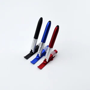 Phone Holder Plastic 4 in 1 Multifunction Active Screen Stylus Ballpoint Pens with Led Light